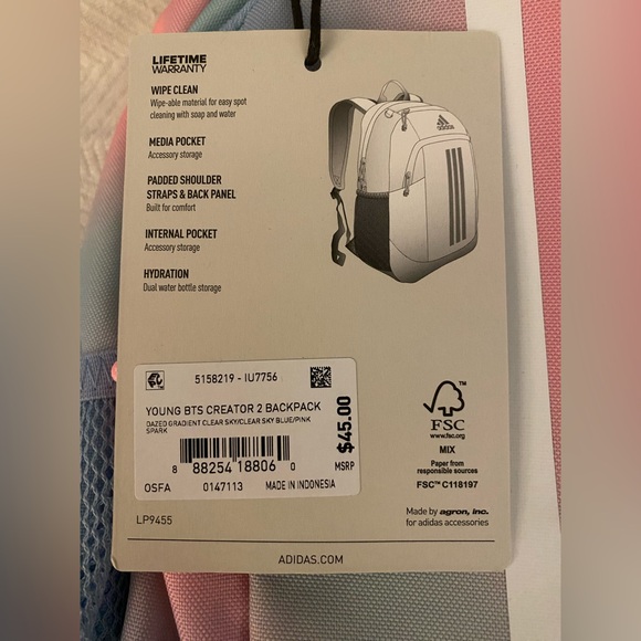 🎀NEW with Tags! Adidas Ombré Backpack🎀 - Picture 8 of 9